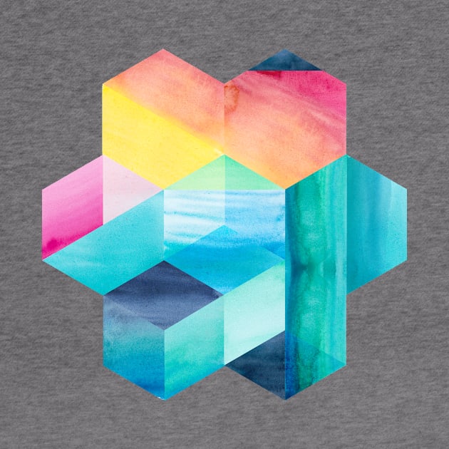 Hexagon Colorblock by Gingerlique